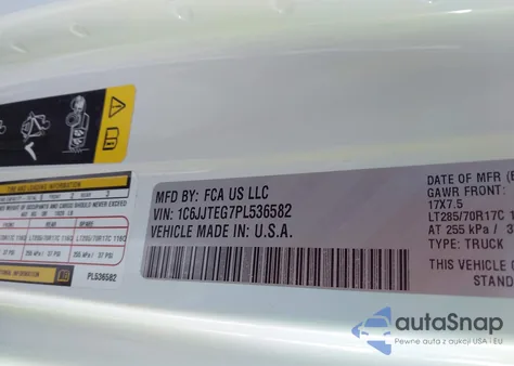 2023 Jeep Gladiator Mojave 4X4 из США, поврежденный, VIN 1C6JJTEG7PL536582